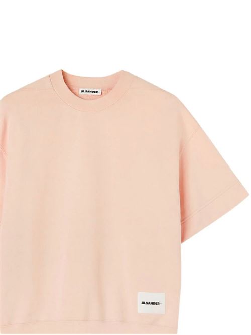 Powder pink cotton logo t-shirt Jil Sander | J40GC0105J20039679